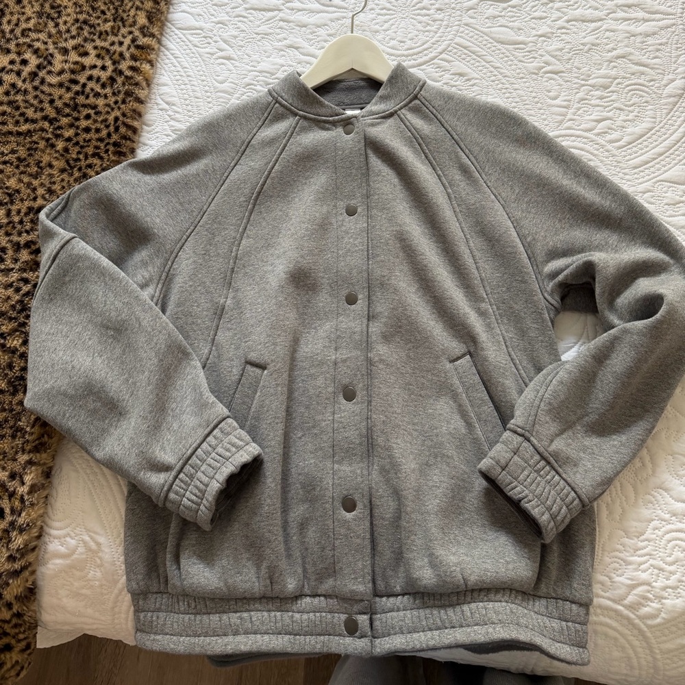 Lululemon Athletica Grey Bomber Jacket